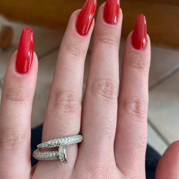 Nail Ring. CZ Wrap ring. - Picture 5 of 8